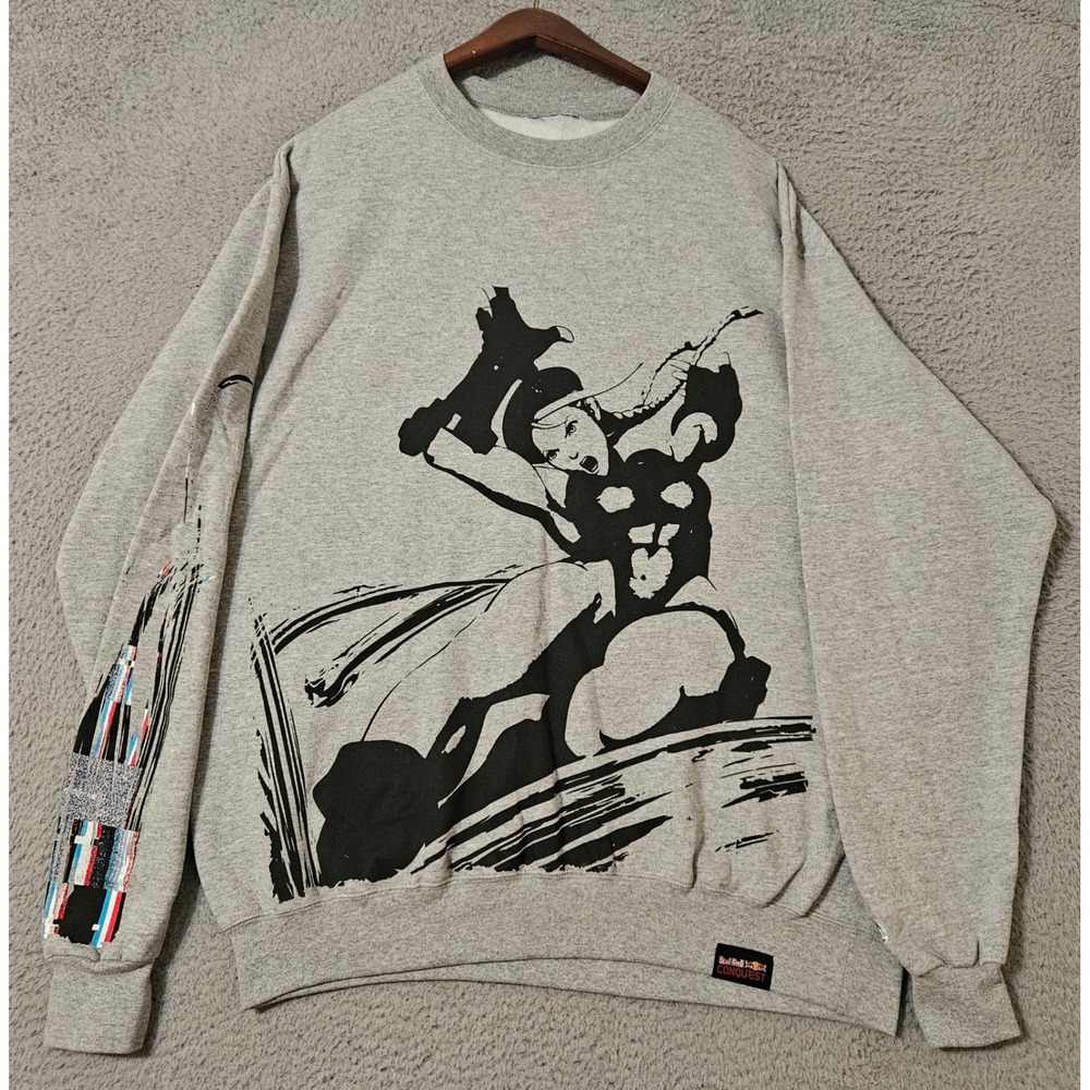 Red Bull Conquest X Champion Men's Large Street Fighter Cammy Sweatshirt Collab